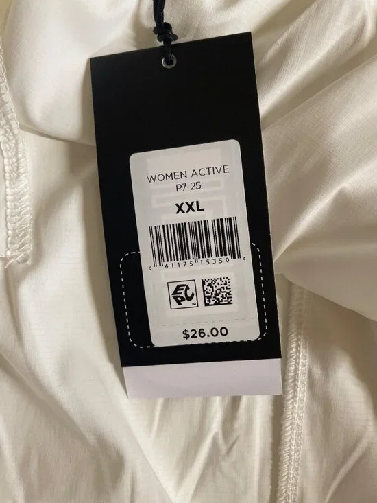 Traj3ctory Lightweight White Shorts With Gray Trim Elastic Waistband Womens XXL - Picture 8 of 10